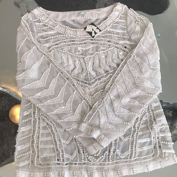 White beaded top - Picture 2 of 5